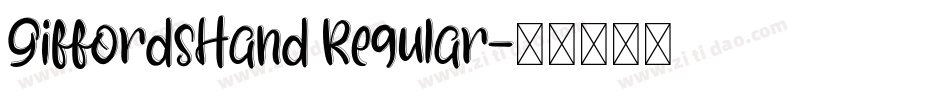 GiffordsHand Regular字体转换